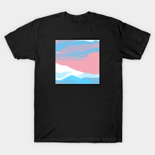 Trans Pride Layered Wavy Shapes T-Shirt